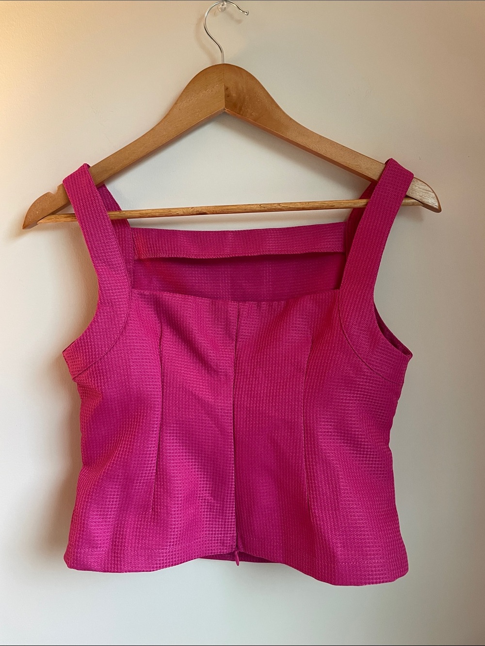 Fuchsia Structured Square Neck Top - Picture 4 of 6